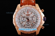 Breitling for Bentley Motors T Working Chronograph Quartz Rose Gold Case with White Dial and Rose Gold Stick Markers