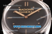 Panerai Panerai Radiomir S.L.C. 3 Days PAM 425 Clone P.3000 Manual Winding Steel Case with Black Dial and Brown Leather Strap (ZF)