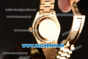 Rolex Datejust Swiss ETA 2671 Automatic Yellow Gold Case with Sliver Dial Diamonds Markers and Yellow Gold Bracelet (BP)