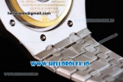Audemars Piguet Royal Oak Double Time Chrono Asia Automatic Steel Case White Dial With Stick Markers Steel Bracelet
