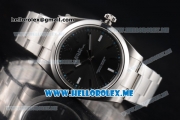 Rolex Oyster Perpetual Air King Clone Rolex 3132 Automatic Stainless Steel Case/Bracelet with Dark Rhodium Dial and Stick Markers - 1:1 Original (JF)