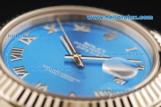 Rolex Datejust II Rolex 3135 Automatic Movement Full Steel with Blue Dial and Roman Numerals