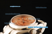 Rolex Oyster Perpetual Automatic Movement ETA Coating Case with Orange Dial and Stick Markers/Arabic Numerals