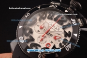 Gaga Milano Chrono 48 Miyota OS20 Quartz PVD Case with Silver Dial and Black Numeral Markers