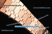 Audemars Piguet Royal Oak Swiss ETA 2824 Automatic Full Rose Gold with Sitck Markers and Black Dial - 1:1 Original