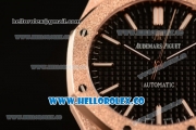 Audemars Piguet Royal Oak Clone Calibre AP 3120 Automatic Full Rose Gold with Black Dial and Stick Markers (EF)