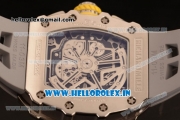 Richard Mille RM11-03 Swiss Valjoux 7750 Automatic Steel Case Skeleton Dial With Arabic Numeral Markers Grey Rubber Strap(KV)