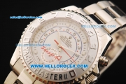 Rolex Yachtmaster II Automatic Movement Full Steel with White Dial and White Square Markers