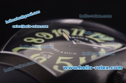 Franck Muller Casablanca ETA 2824 Automatic PVD Case with Black Dial and Black Rubber Strap-1:1 Original