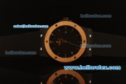 Hublot Classic Fusion Automatic PVD Case with Rose Gold Bezel and Black Carbon Fiber Dial - ETA Coating