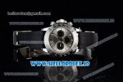 Rolex Cosmograph Daytona Clone Rolex 4130 Automatic Steel Case Grey Dial With Stick Markers Black Rubber Strap - 1:1 Original