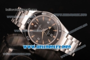 Omega Seamaster 300 Master Co-Axial Clone Omega 8500 Automatic Full Steel with Black Dial and Stick Markers