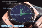 Hublot Classic Fusion Automatic Rose Gold with PVD Bezel and Green Markers-ETA Coating