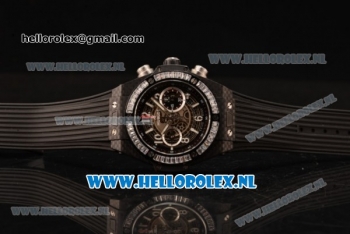 Hublot Big Bang Unico Chrono Swiss Valjoux 7750 Automatic PVD Case with Skeleton Dial PVD Bezel and Black Rubber Strap - 1:1 Original