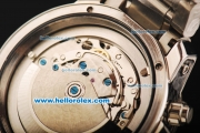 Raymond Weil Nabucco Swiss Valjoux 7750 Automatic Movement White Dial with White Stick Markers and Two Tone Strap