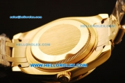 Rolex Datejust Automatic Movement Full Gold with Blue MOP Dial and Roman Numerals-ETA Coating Case