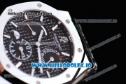 Audemars Piguet Royal Oak Double Time Chrono Asia Automatic Steel Case Black Dial With Stick Markers Steel Bracelet