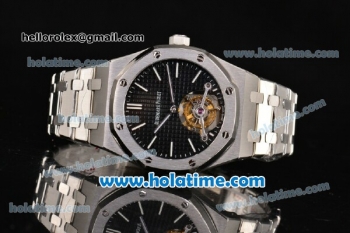 Audemars Piguet Royal Oak Tourbillon 41MM Swiss ST Tourbillon Manual Winding Full Steel with Black Dial and Stick Markers