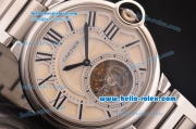 Cartier Ballon Bleu Tourbillon Seagull St8001 Tourbillon Manual Winding Steel Case/Strap with Beige Dial