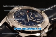 Breitling Colt II Swiss ETA 2824 Automatic Steel Case with Blue Dial and Blue Leather Strap (AAAF)