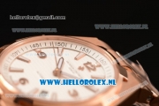 Vacheron Constantin Overseas 9015 Auto Rose Gold Case with White Dial and Rose Gold Bracelet - 1:1 Origianl (LF)