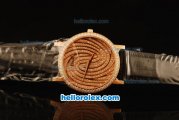 Piaget Altiplano Swiss ETA Quartz Solid 18K Gold Case with Genuine Diamond Bezel Diamond Dial-Alligator Strap