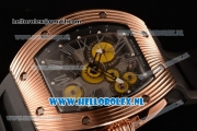 Richard Mille RM 018 Tourbillon Hommage a Boucheron Rose Gold Case with Skeleton Dial and 9015 Auto Black Rubber Strap