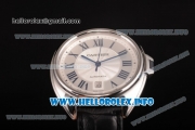 Cartier Cle de Cartier Miyota 9015 Automatic Steel Case with Silver Dial and Roamn Numeral Markers