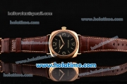 Panerai Radiomir PAM00231 Swiss ETA 6497 Manual Winding Rose Gold Case with Stick/Numeral Markers and Black Dial - 1:1 Original (H)