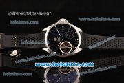 Tag Heuer Grand Carrera Pendulum Asia 6497 Manual Winding Steel Case with Black Dial and Stick Markers