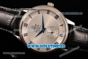 Omega De Ville Co-Axial Asia Automatic Steel Case wtih Silver Dial Black Leather Strap and Blue Roman Numeral Markers