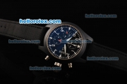 IWC Pilot's Watch TOP GUN Swiss ETA 7750 Automatic Movement Full Ceramic Case with Black Dial and White Numeral Markers