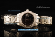 Rolex Datejust Automatic Movement ETA Coating Case with Black Dial and Diamond Bezel-Lady Model