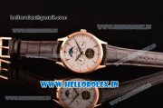 Jaeger-LECoultre Master Asia ST17 Run Fly Automatic Rose Gold Case with Stick Markers and White Dial