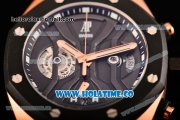 Audemars Piguet Royal Oak Offshore Chrono Miyota Quartz Rose Gold Case with Black Dial and PVD Bezel