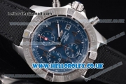 Breitling Avenger Seawolf Chrono Miyota OS10 Quartz Steel Case with Blue Dial Black Nylon Strap and Arabic Number Markers
