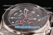 Omega Seamaster Diver 300M Chrono Miyota OS20 Quartz Full Steel with Black Dial and White Markers