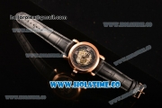 Vacheron Constantin Malte Asia Automatic Rose Gold Case with Black Skeleton Dial and Roman Numeral Markers