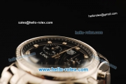 Tag Heuer Link Chronograph Quartz Movement Full Steel with Black Dial and Diamond Bezel