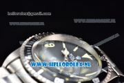 Rolex Submariner Vintage Asia 2813 Automatic Steel Case with Black Dial Yellow Dots Markers and Steel Bracelet