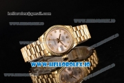 Rolex Datejust Swiss ETA 2671 Automatic Yellow Gold Case with Sliver Dial Diamonds Markers and Yellow Gold Bracelet (BP)