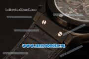 Hublot Classic Fusion Chronograph 7750 Auto PVD Case with Black Dial and Black Leather Strap