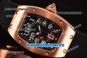 Richard Mille RM 007 Miyota 9015 Automatic Rose Gold Case with Skeleton Dial and White Arabic Numeral Markers (K)