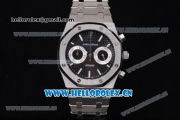 Audemars Piguet Royal Oak 41MM Seiko VK64 Quartz Stainless Steel Case/Bracelet with Black Dial and Stick Markers