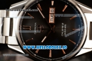 Tag Heuer Carrera Calibre 5 Swiss ETA 2824 Automatic Steel Case Black Dial With Stick Markers Steel Bracelet