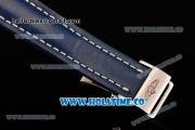 Breitling Chronomat Evolution Swiss Valjoux 7750 Automatic Steel Case with Blue Dial and Silver Stick Markers (BP)