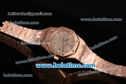 Audemars Piguet Royal Oak Swiss ETA 2824 Automatic Full Rose Gold with Sitck Markers and Gray Dial - 1:1 Original