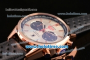 Tag Heuer Carrera Calibre 17 Chrono Miyota OS20 Quartz Rose Gold Case with White Dial and Stick Markers