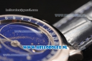 Patek Philippe Grand Complication 9015 Auto Steel Case with Blue Dial and Blue Leather Strap