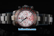 Rolex Daytona Miyota Quartz Movement Full PVD with White Dial and Number Markers
